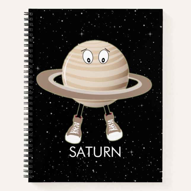 Carnet Planète Saturne & étoiles (Devant)