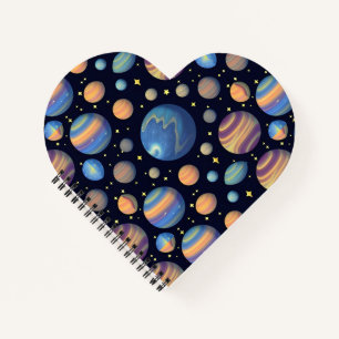 Carnet Planètes et étoiles colorées dans l'espace extra-a