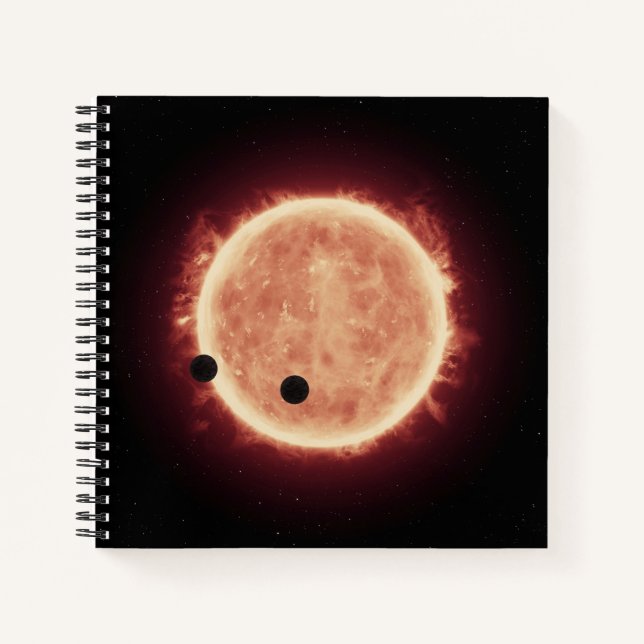 Carnet Planètes Transitant Red Nwarf Star Dans Trappist-1 (Devant)