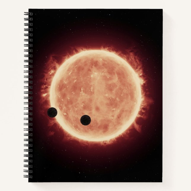 Carnet Planètes Transitant Red Nwarf Star Dans Trappist-1 (Devant)