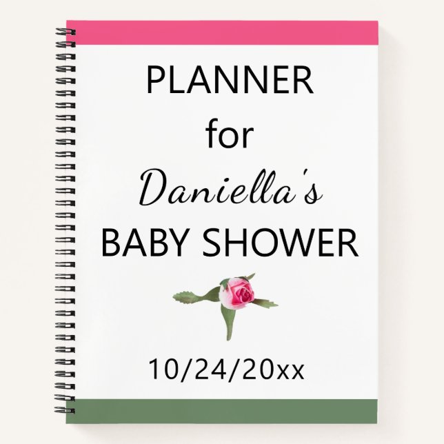 Carnet Planificateur de Baby shower Floral Spray personna (Devant)