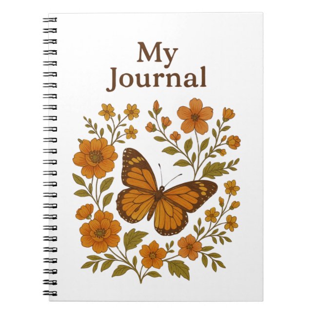 Carnet 🦋 Planificateur de fleurs de papillons 🌸 (Devant)