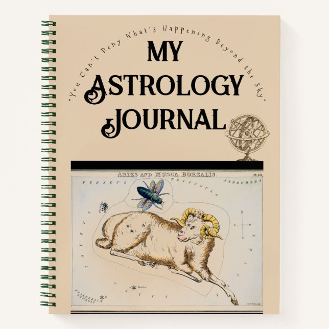 Carnet Planificateur de journaux d'astrologie personnelle (Devant)