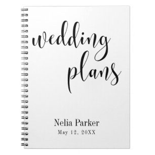 Carnet Planificateur de mariage à typographie de script n
