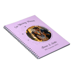 Carnet Planificateur de mariage Anémone Photo sur lilas c