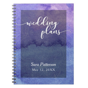 Carnet Planificateur de mariage mandala aquarelle violet