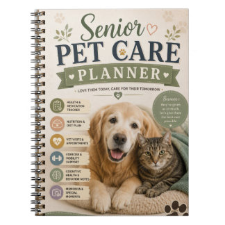 Carnet Planificateur de soins pour animaux âgés