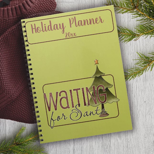 Carnet Planificateur de vacances de Noël pour l'arbre en  (Personalize the title and year.)