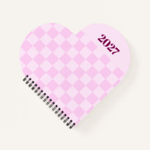Planificateur hebdomadaire 2027 gingham rose migno