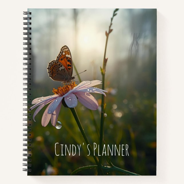 Carnet Planificateur/Journal papillon personnalisable (Devant)