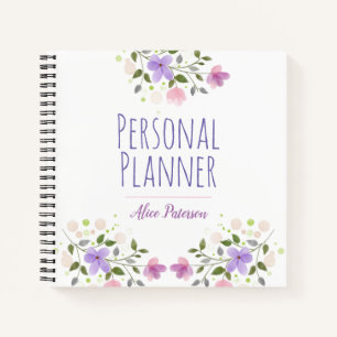 Carnet Planificateur personnel avec nom du propriétaire