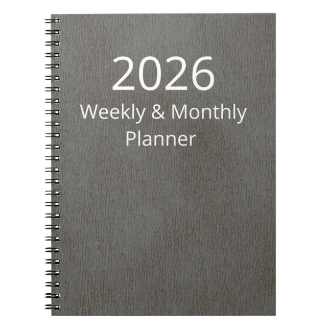 Carnet Planner 2026 Weekly and Monthly (Devant)