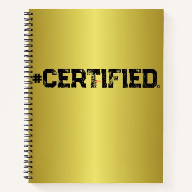 CARNET #PLANNER D'OR CERTIFIÉ (Devant)