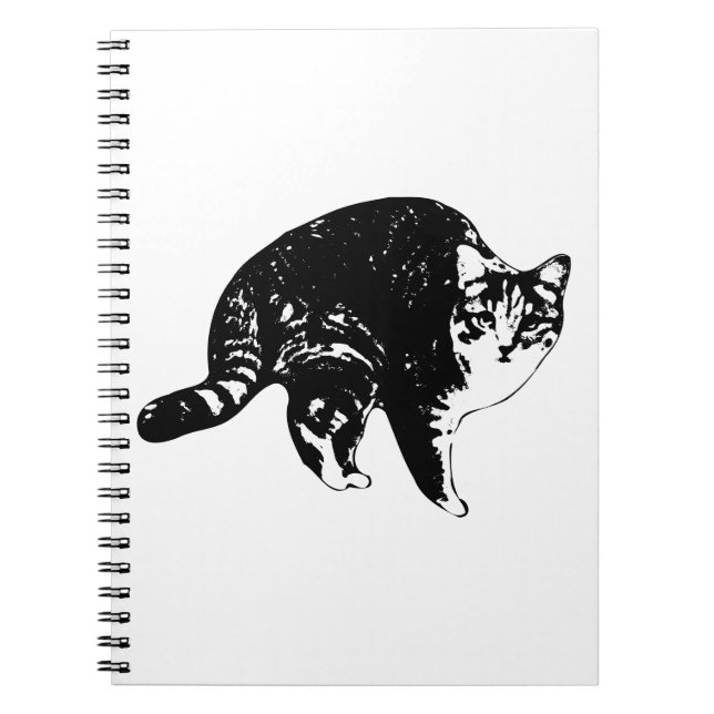 Carnet Plans de chat tigré de nuit (Devant)
