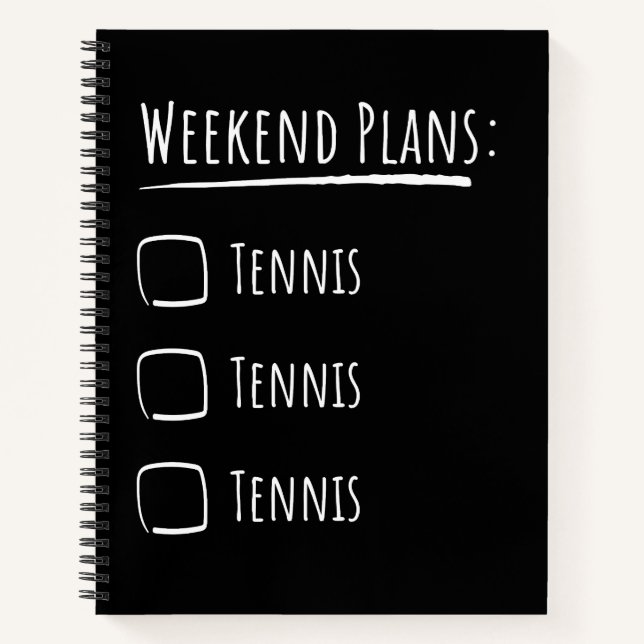 Carnet Plans de week-end Tennis (Devant)