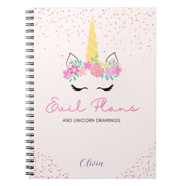 Carnet Plans et licornes malveillants - Domination mondia (Devant)