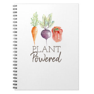 Carnet Plant Powered   Healthy Veggies Watercolor