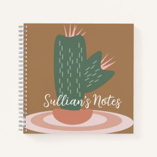 Carnet Plante de cactus moderne rappel pointu