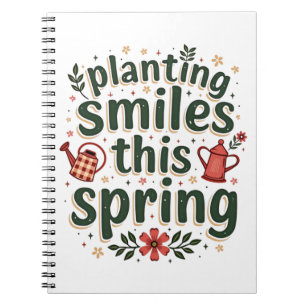 Carnet Planter sourires Fermier mignon Printemps Vie agri