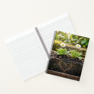 Carnet Plantes de pâquerettes blanches dans une jardinièr