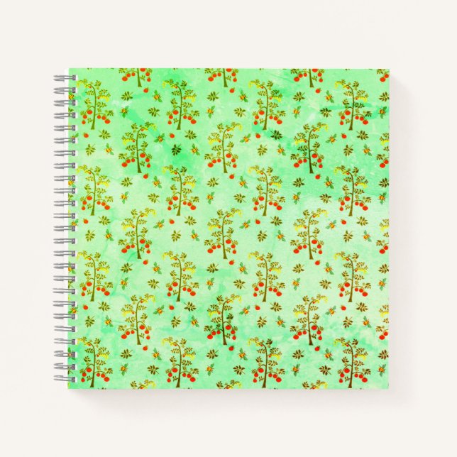 Carnet Plantes de tomates et abeilles (Devant)