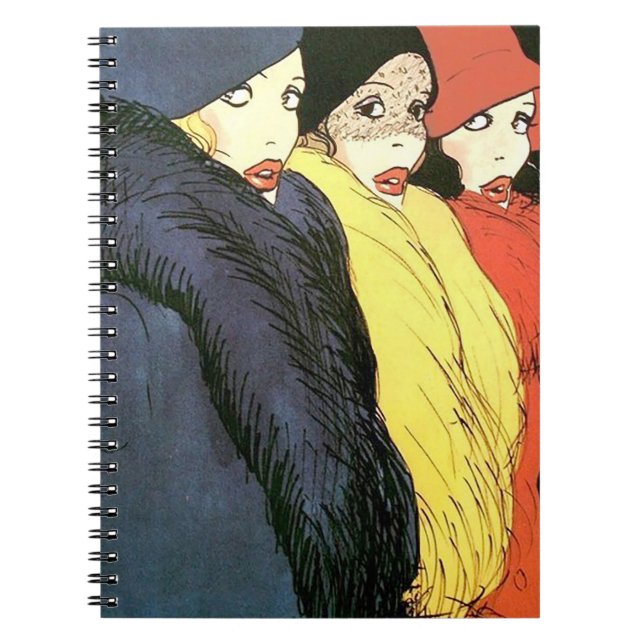 Carnet Plaque de mode féminine Vintage 1930 (Devant)