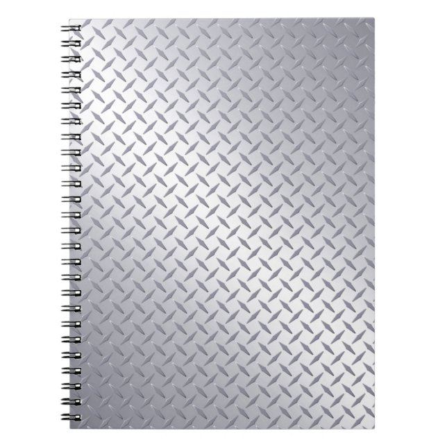 Carnet Plaque diamant en acier brillant (Devant)