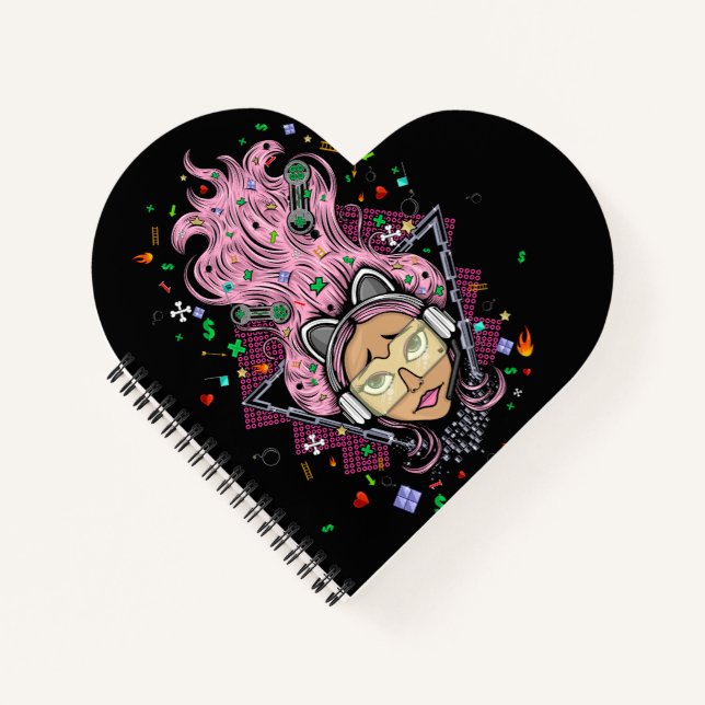 Carnet Plaque Gamer Girl (Devant)