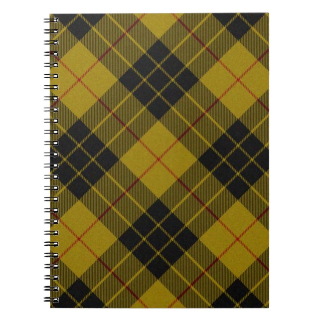 Carnet Plaque noire jaune tartan MacLeod (Devant)
