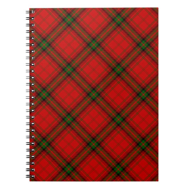 Carnet Plaque rouge vert tartan MacDougall (Devant)