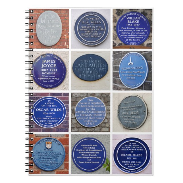 Carnet Plaques d'écrivains (Devant)