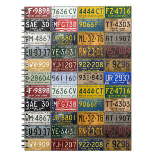 Carnet Plaques minéralogiques du Michigan d'une ère