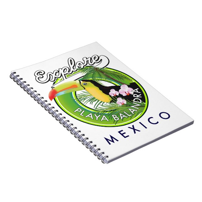 Carnet Playa Balandra Mexique logo rétro (Côté Droit)