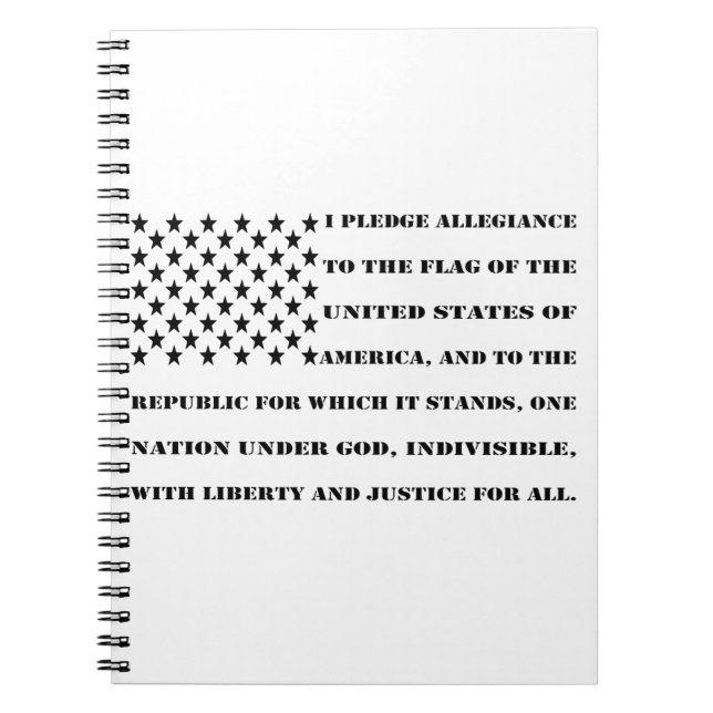 Carnet Pledge Of Allegiance  #USAPatriotGraphics (Devant)
