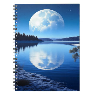 Carnet Pleine lune sur le lac gelé cadeau pour Son
