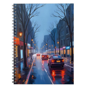 Carnet Pluie à Boston Rue du centre-ville Massachusetts