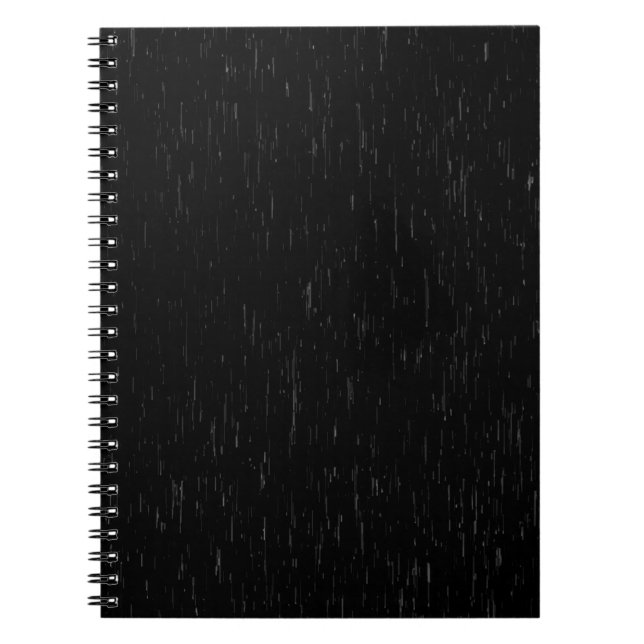 Carnet Pluie tombant noir effet sombre (Devant)