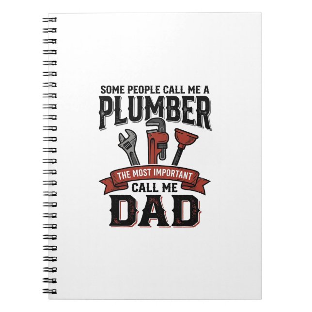 Carnet Plumber Papa Conception de T-Shirt avec Gravure Vi (Devant)