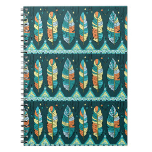 Carnet Plume colorée, motif de texture sans fin