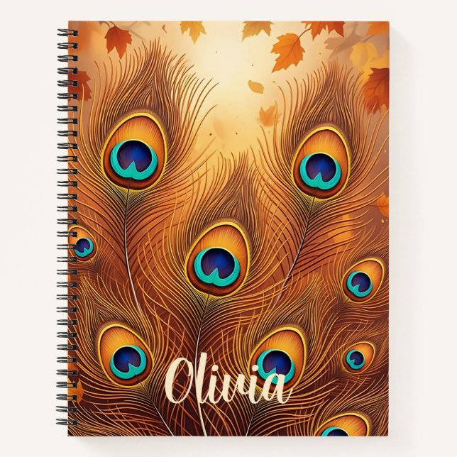 Carnet Plume de Paon d'Automne (Devant)