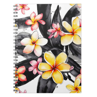 Carnet Plumeria - Fleurs aquarelles