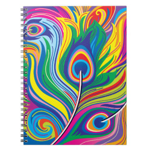 Carnet Plumes de paon Art abstrait