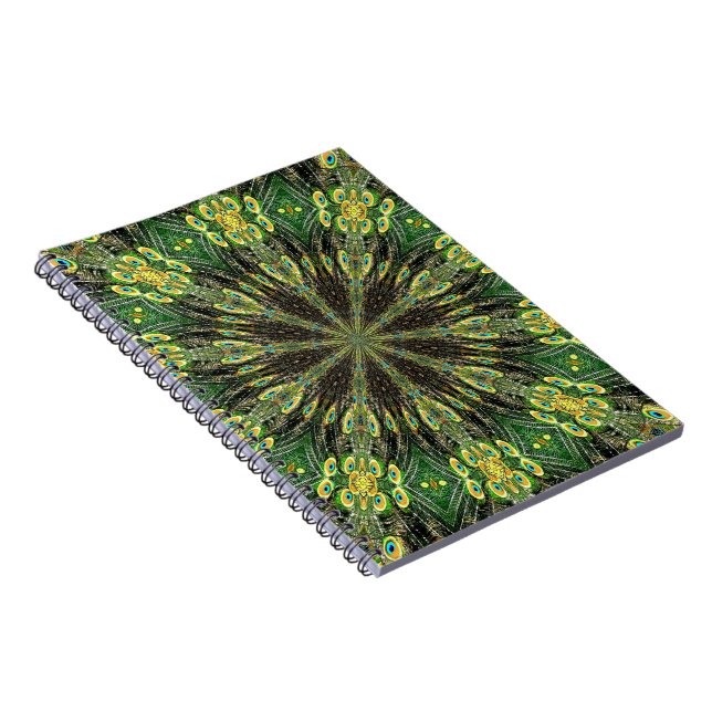 Carnet Plumes de paon Kaleidoscope 2 (Côté Droit)