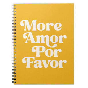 Carnet Plus Amor Par Favor Citation (Tonalité Jaune)