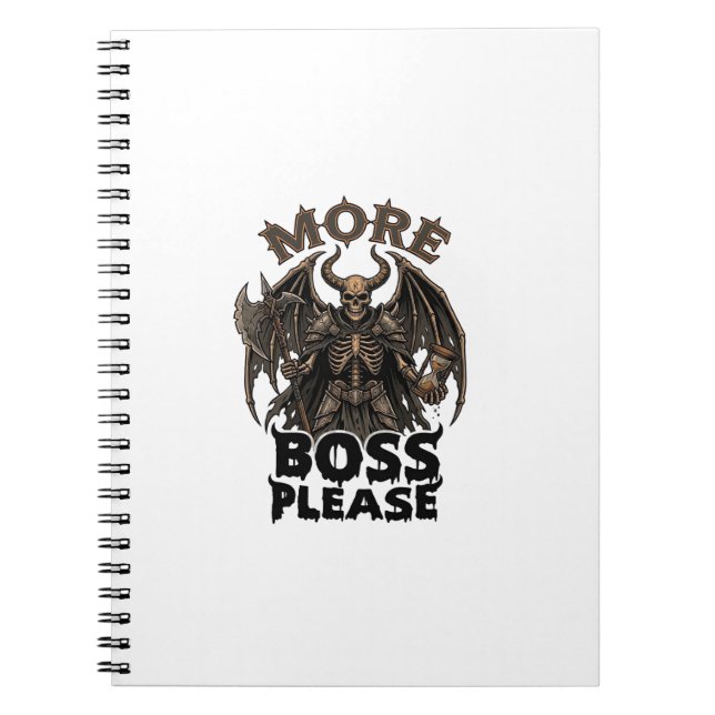 Carnet Plus de Boss S'il Vous Plaît Halloween Démon Squel (Devant)