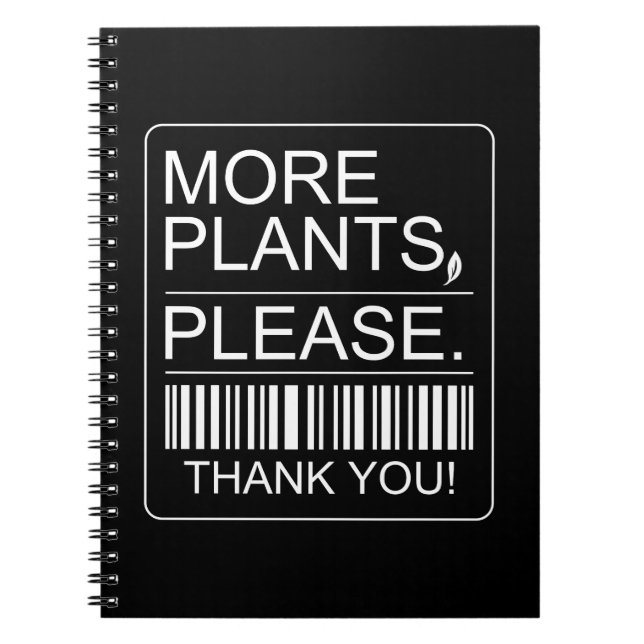 Carnet Plus de plantes s'il vous plaît Cadeau pour amateu (Devant)