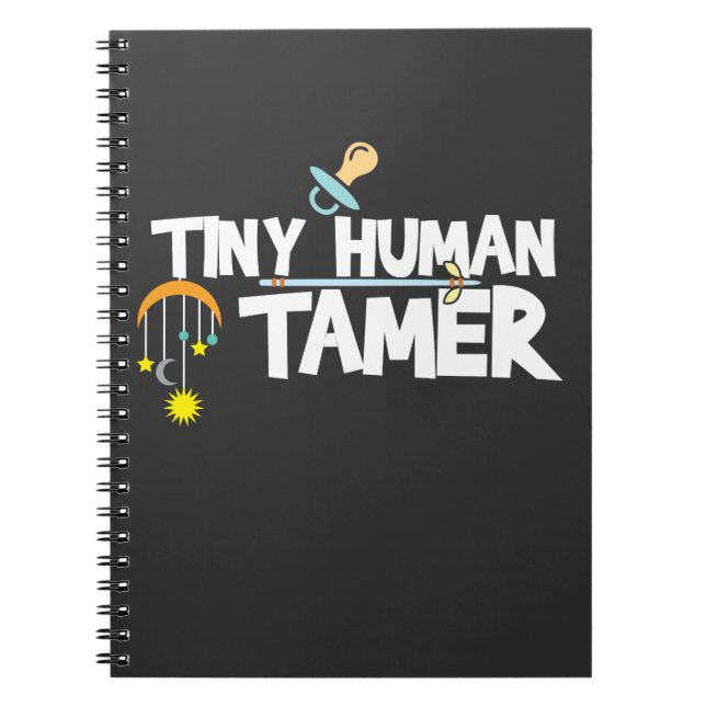Carnet Plus docile humain minuscule - professeur ou maman (Devant)
