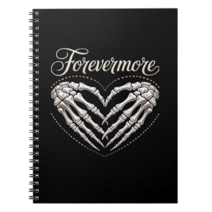 Carnet Plus Skeleton Mains Coeur Gothique Halloween