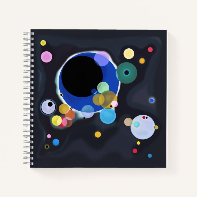 Carnet Plusieurs Cercles, Vassily Kandinsky en numérique (Devant)