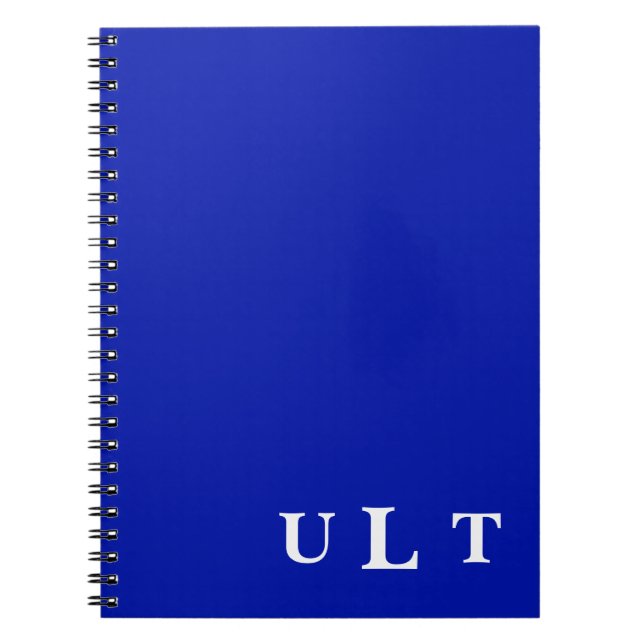 Carnet Plutôt Bleu Personnalisé Meilleur Monochrome (Devant)